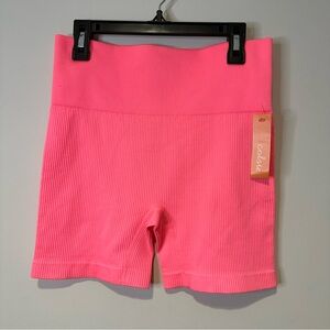 NWT colsie pink ribbed bike shorts size small